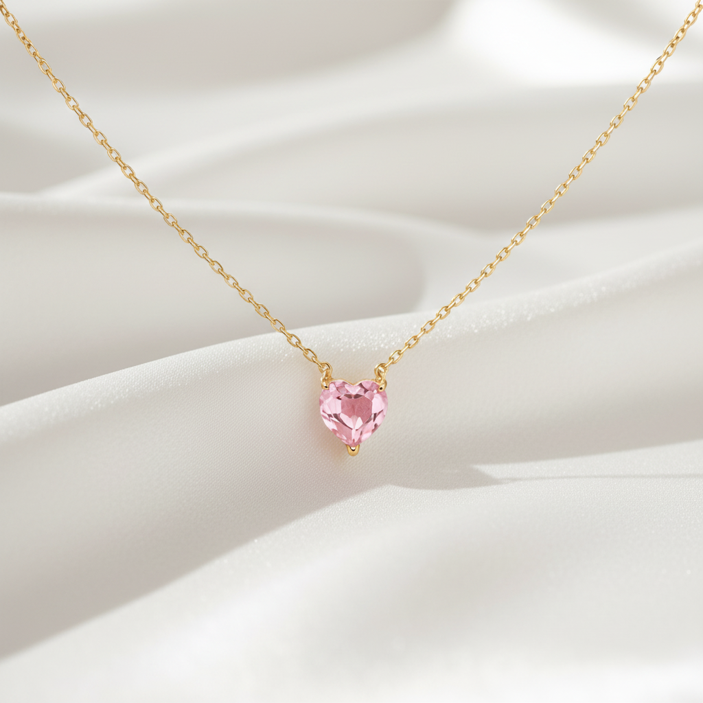 PINK HEART NECKLACE