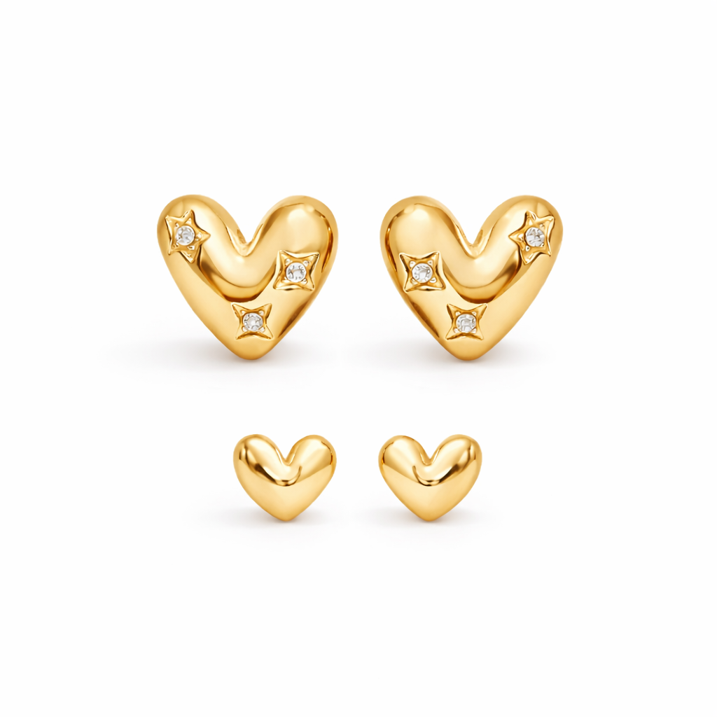 HEART DUO STUD