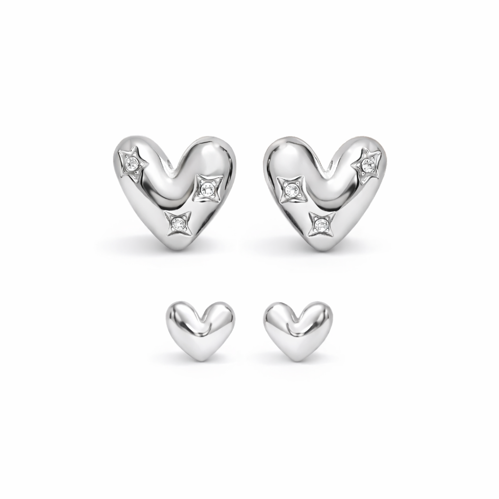 HEART DUO STUD