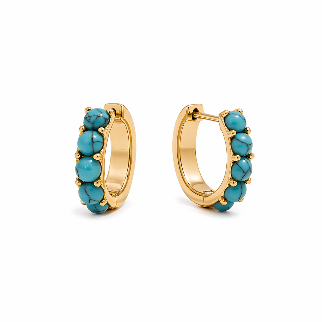 TERY TURQUOISE HOOPS
