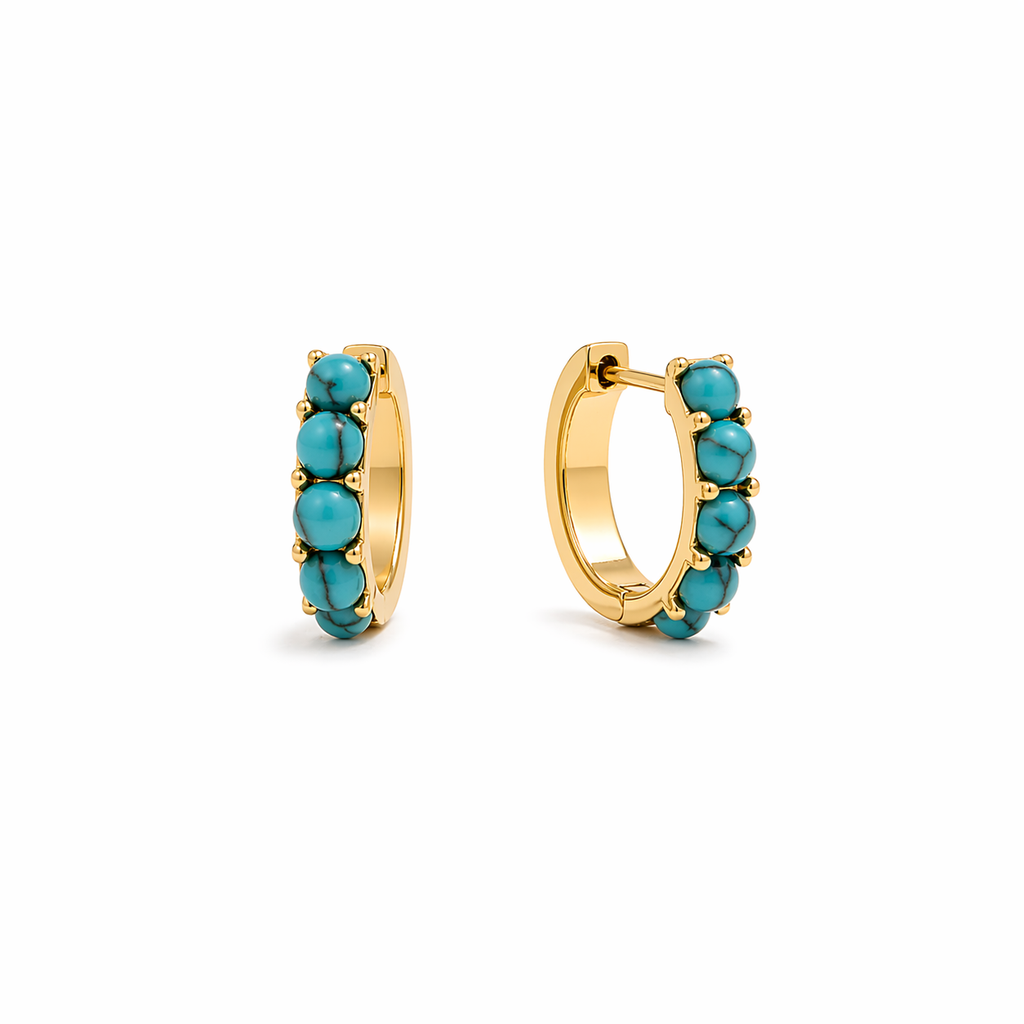 TERY TURQUOISE HOOPS
