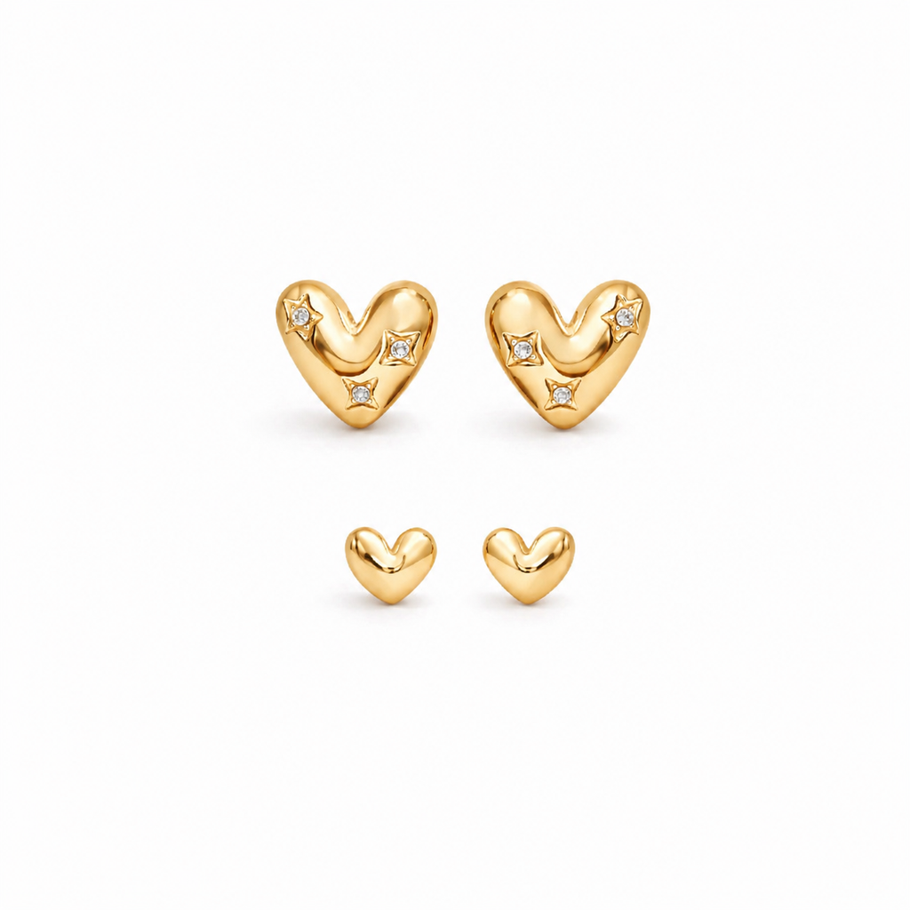 HEART DUO STUD